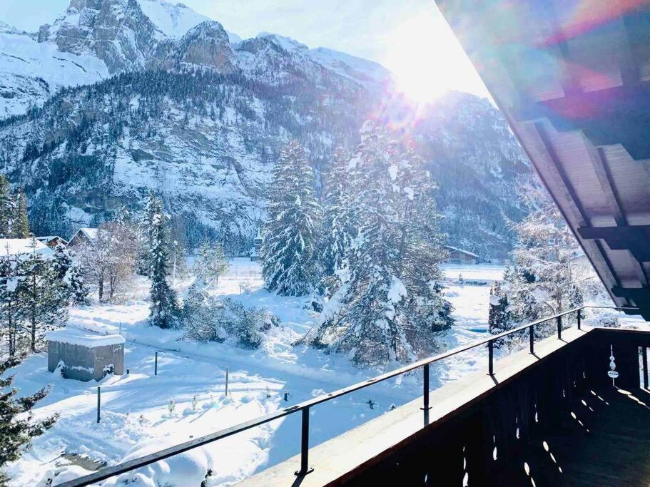 Unique Penthouse With Gallery And Mountain View Kandersteg Exteriér fotografie