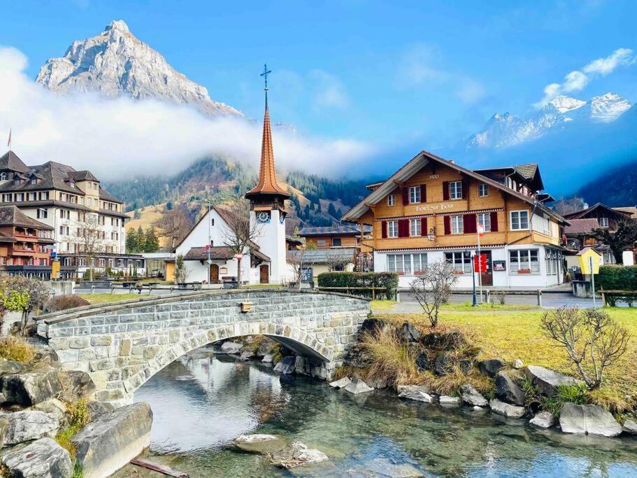 Unique Penthouse With Gallery And Mountain View Kandersteg Exteriér fotografie